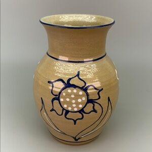 J. Kemper Stoneware Floral Decorated Vase